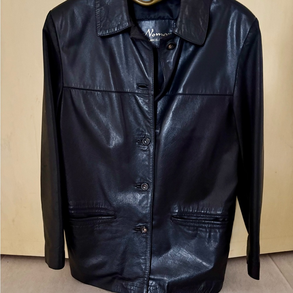 Nomar Women's Classic Black Leather Jacket